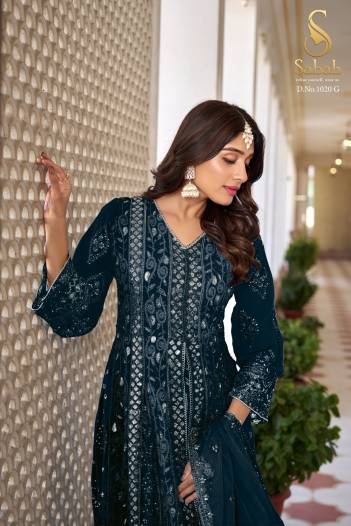 RUHANI BY SABAH DESIGNER GEORGETTE SALWAR SUIT WHOLESALER IN INDIA 